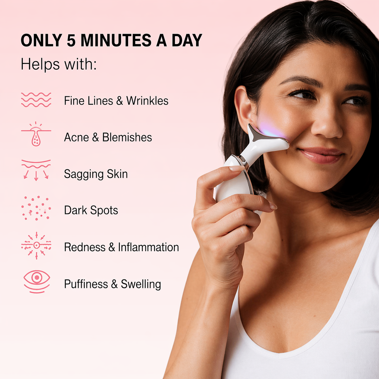 Skinvest 7-LED Facial & Neck Device